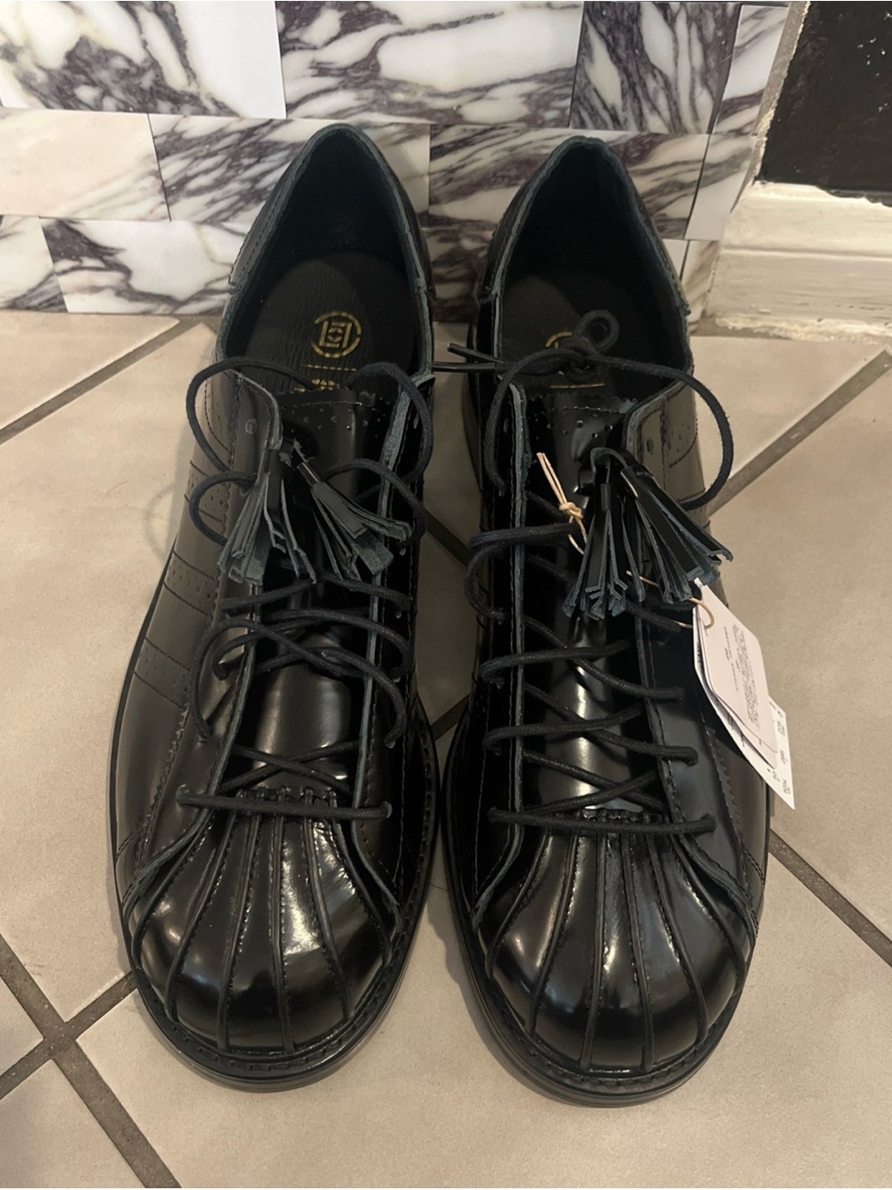 NEW Adidas x CLOT Superstar Dress Shoes Black Leather JR2814 Men's Size 10.5